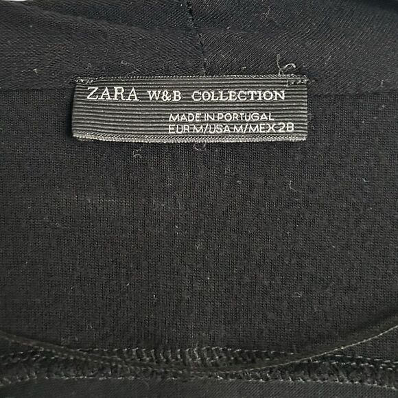 Zara W&B Collection Thin Kimono‎ Faux Leather cardigan size Medium - Picture 5 of 7